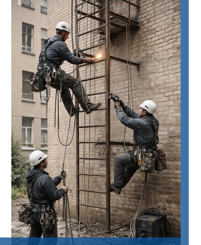 Ремонт пожарной лестницы в Зеленодольске от 7763 р. | ВЫСОТНИК-Злн