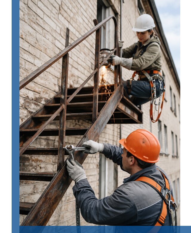 Ремонт и восстановление пожарных лестниц с выездом в Зеленодольске