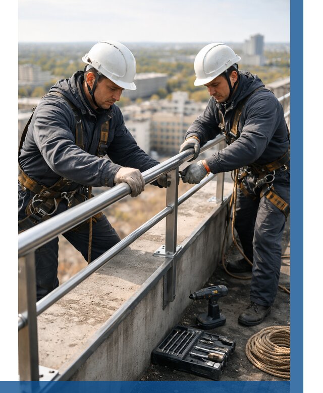 Монтаж перил на высоте в Зеленодольске от 2588 р. | ВЫСОТНИК-Злн