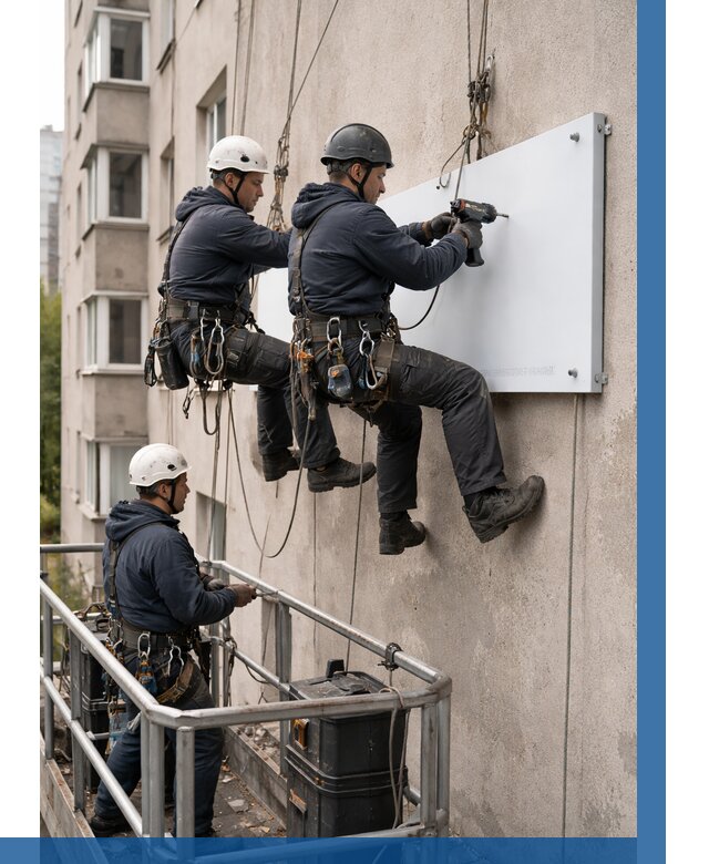 Монтаж табличек и указателей в Зеленодольске от 3623 р. | ВЫСОТНИК-Злн