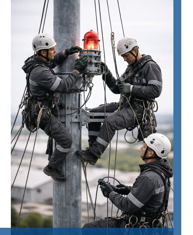 Монтаж заградительных огней в Зеленодольске от 8798 р. | ВЫСОТНИК-Злн