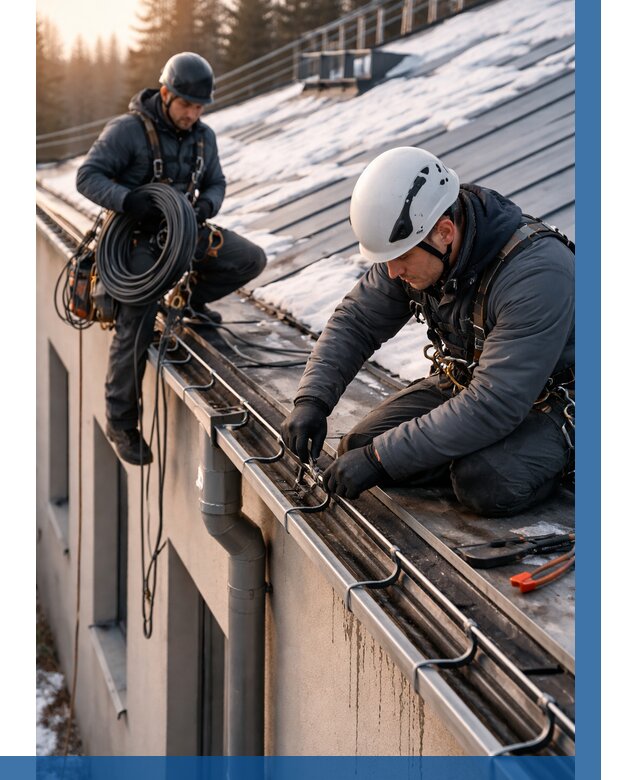 Монтаж греющего кабеля на кровле в Зеленодольске от 466 р. | ВЫСОТНИК-Злн