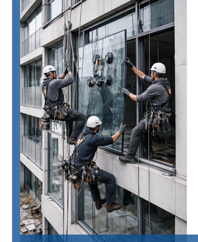 Фасадное остекление и монтаж витражей зданий в Зеленодольске под ключ