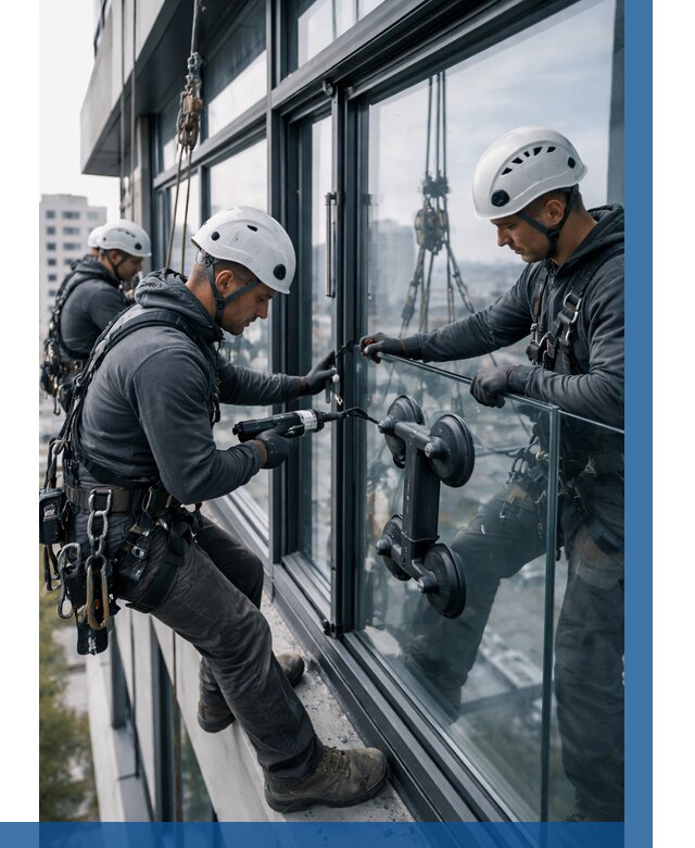 Витражное остекление зданий в Зеленодольске от 3623 р. | ВЫСОТНИК-Злн