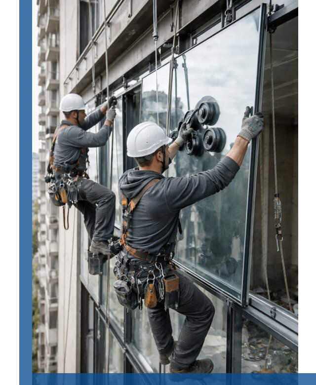 Витражное остекление фасадов и лоджий в Зеленодольске под ключ