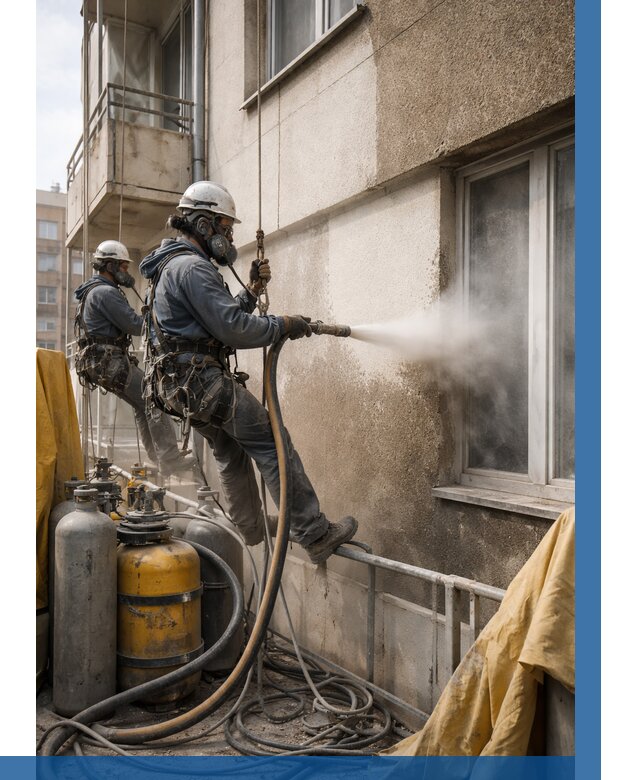 Пескоструйная очистка фасада в Зеленодольске от 673 р. | ВЫСОТНИК-Злн