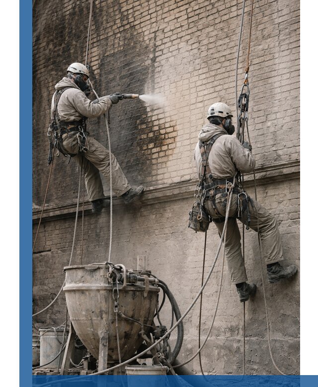 Пескоструйная очистка фасадов в Зеленодольске профессионально