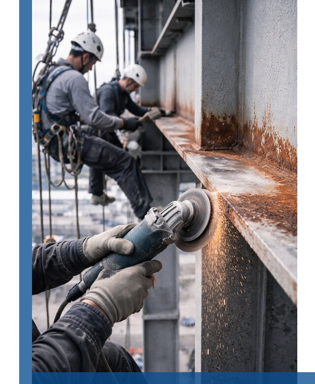 Зачистка металла от ржавчины и подготовка поверхностей в Зеленодольске