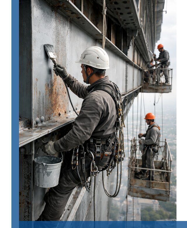 Покраска металлоконструкций на высоте в Зеленодольске профессионально