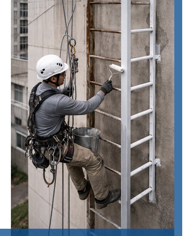 Покраска пожарных лестниц в Зеленодольске от 4658 р. | ВЫСОТНИК-Злн