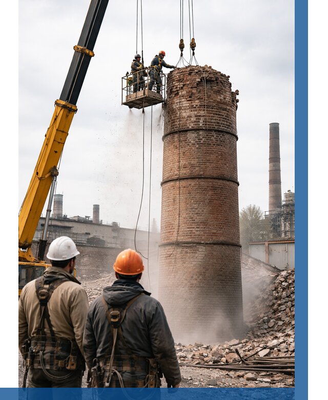 Демонтаж дымовой трубы в Зеленодольске от 93150 р. | ВЫСОТНИК-Злн, смета