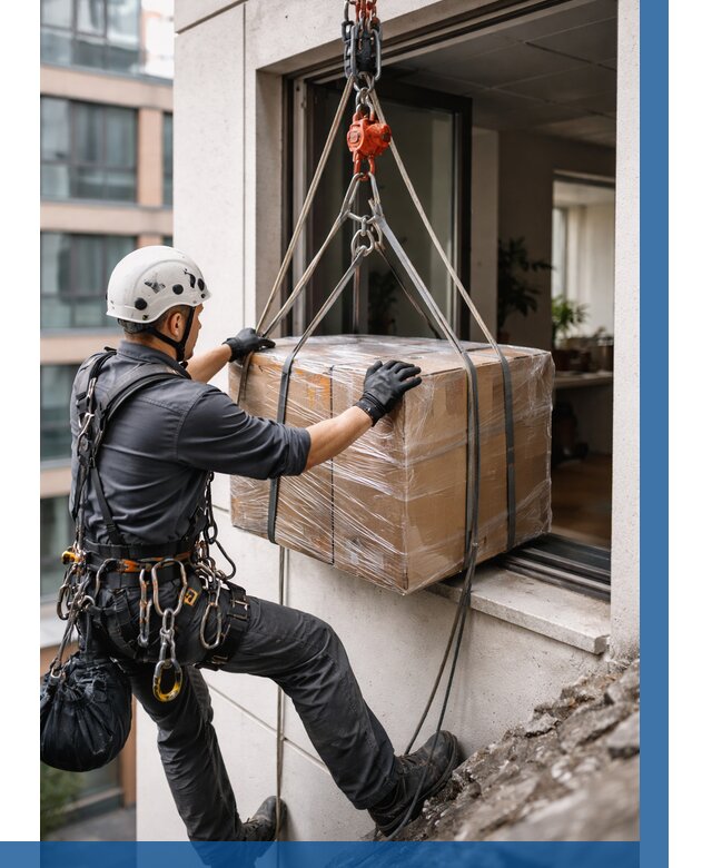 Подъем груза через окно в Зеленодольске от 4658 р. | ВЫСОТНИК-Злн