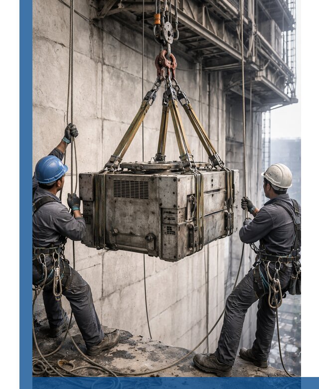 Такелажные работы на высоте, подъем и монтаж грузов в Зеленодольске