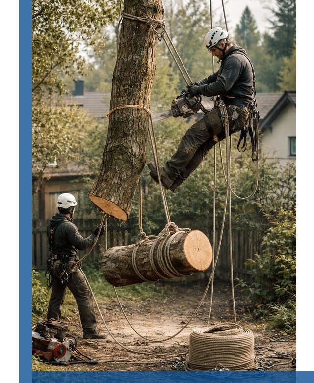 Валка деревьев частями в Зеленодольске, безопасно и аккуратно