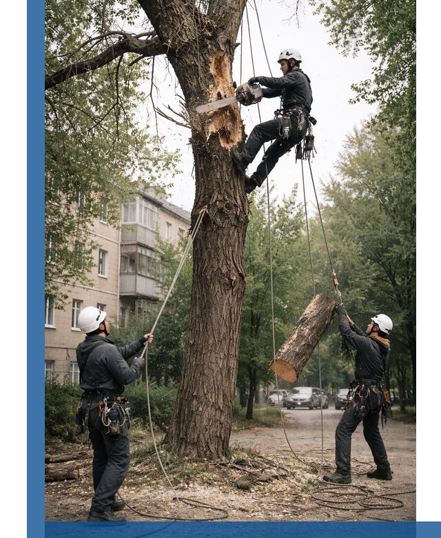 Срочное удаление аварийных деревьев в Зеленодольске с гарантией безопасности