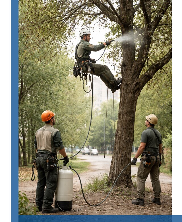 Обработка деревьев от вредителей в Зеленодольске профессиональная защита