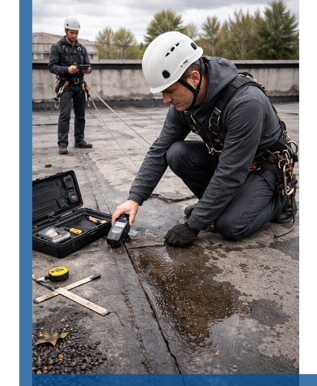 Обследование кровли на протечки и выявление дефектов в Зеленодольске