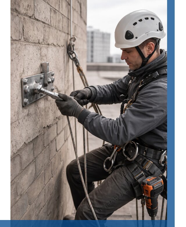 Установка анкерных точек в Зеленодольске от 3623 р. | ВЫСОТНИК-Злн